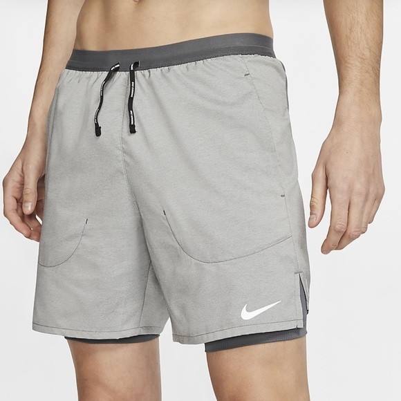 mens nike flex stride shorts grey
